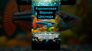 Яркая цихлида в аквариуме