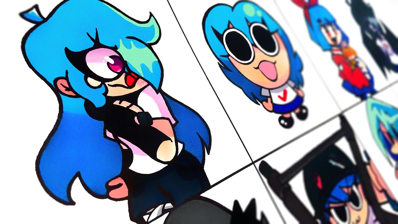 Drawing FRIDAY NIGHT FUNKIN' - NuSKY / Challenge Sky / Ski - YouTube