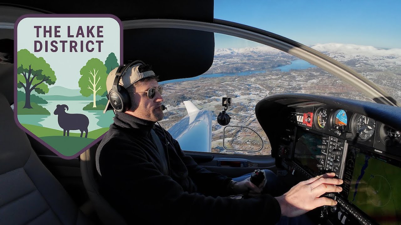 Flying Over The Lake District | Full ATC | Diamond DA40NG | England's Most Beautiful Scenery!
