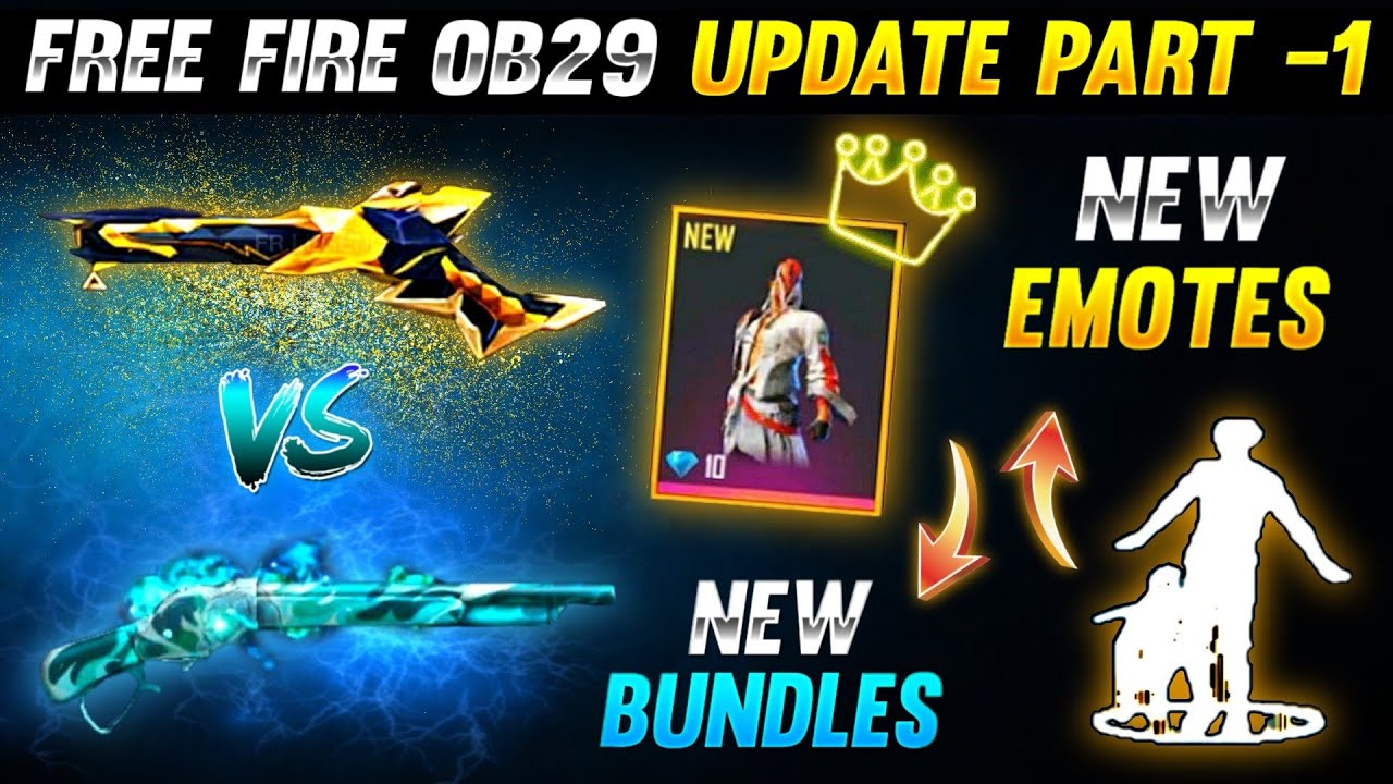 FREE FIRE OB29 UPDATE 1 😍 EVOLUTION M1887? NEW EMOTES,