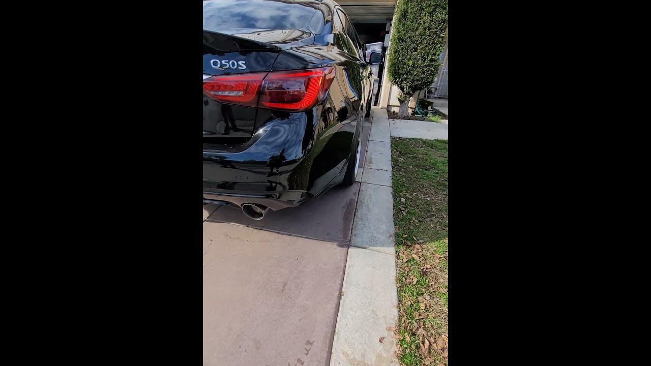 Z1 Q50 CatBack Touring Exhaust & AMS Downpipes. Cold Start YouTube