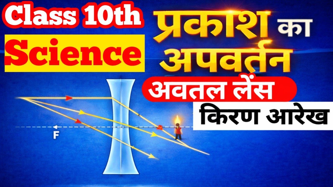 Bihar board matric exam 2027 | अवतल लेंस में किरण आरेख| Refraction of light 10th | concave lens|