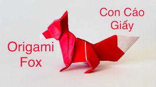 Cách Gấp Con Cáo Bằng Giấy. How To Make A Paper Fox 🦊 Origami fox.