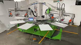 Automatic screen printing machine that suitable for stack printing