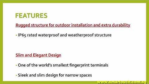 Biometric Fingerprint Access Control Waterproof Machine - TF1700 Overview and Features