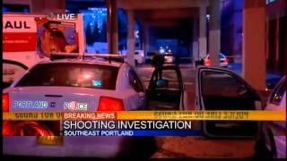 Men sleeping under Morrison Bridge ramp shot in drive-by