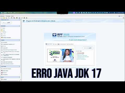 ERRO JAVA JDK 17 - RFB 2026