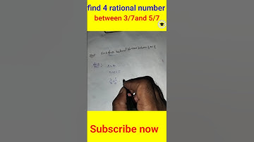 find four rational number between 3/7 and 5/7 #maths #shorts