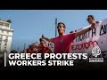 Greece protests: Workers strike against labour reforms
