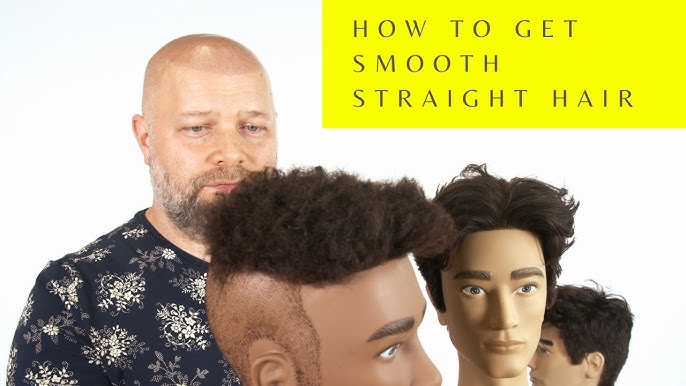 HOW TO GET STRAIGHT HAIR  Men's Curly to Straight Hair Tutorial