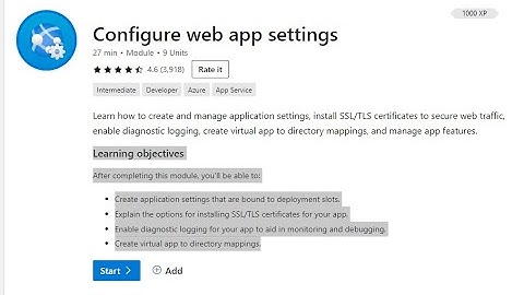 AZ-204 Configure web app settings
