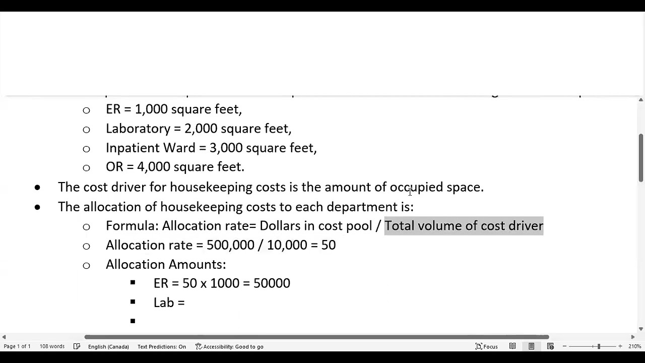 Calculating the Allocation Rate and Allocation Amount