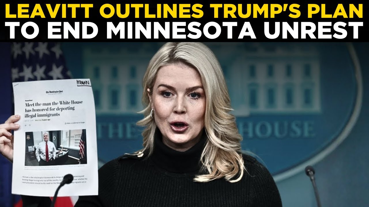 US News Live | Karoline Leavitt outlines Trump's plan to end Minnesota chaos | Tim Walz | trump news