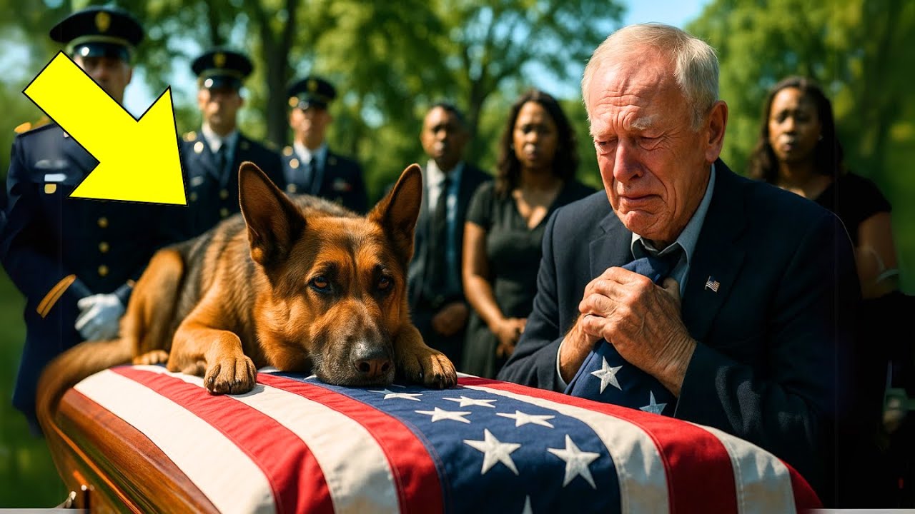 Mysterious K9 German Shepherd Appears at Veteran’s Funeral