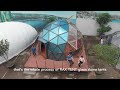 Whats the production process of rax tent glass dome tent