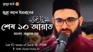 সূরা আল ইমরানের (سورة ال عمران) শেষ ১০ আয়াত 😍 | সূরা আল ইমরান | surah al imran | obaida muafaq