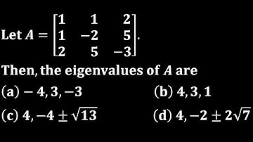 csir net june 2017 eigenvalues of the matrix and its properties