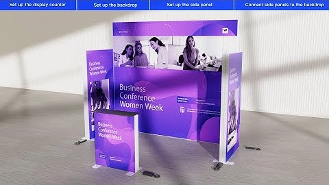 Installation for Tradeshow SEG Modular Lightbox Display Kit C | Step by Step 3D Video Tutorial