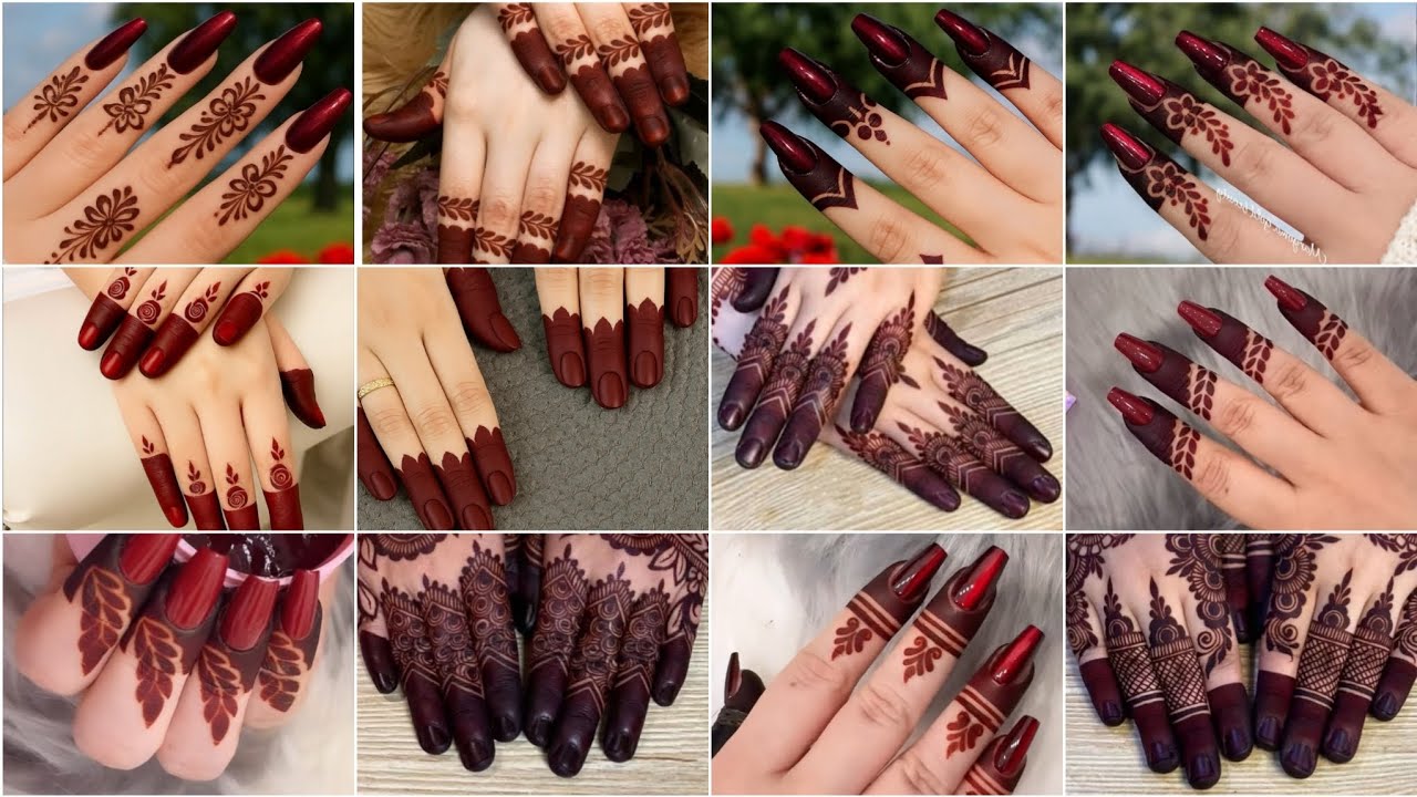 Simple finger mehndi design | back hand finger mehndi design | minimal mehndi design