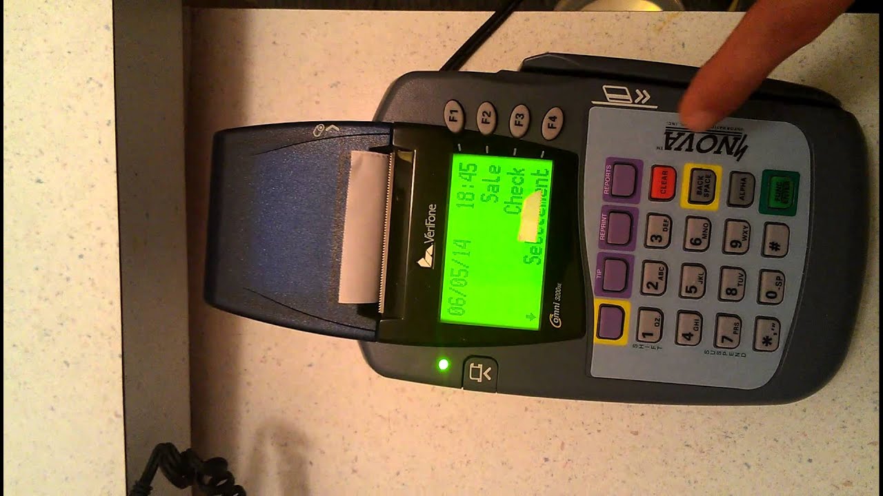 Verifone omni 3200se credit card machine youtube