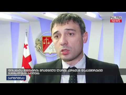 ფინანსთა მინისტრის მოადგილე ლარის კურსთან დაკავშირებით განცხადებას აკეთებს