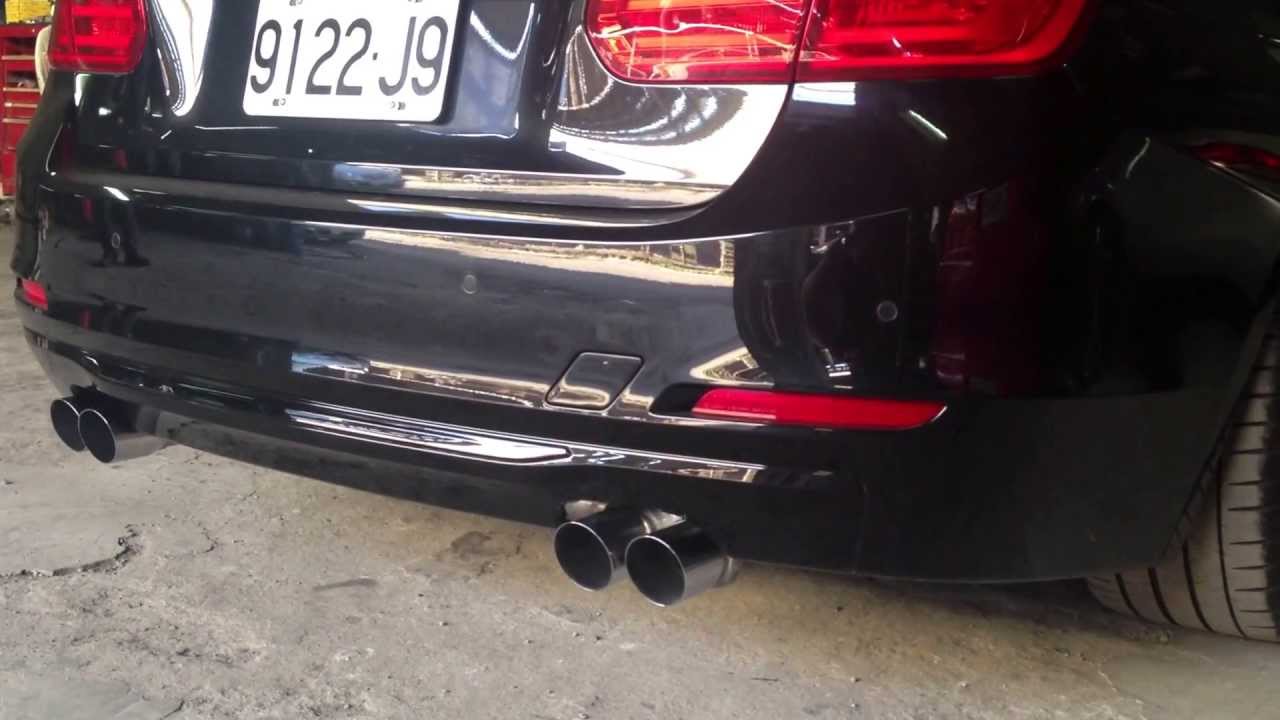 BMW F30 328i N20 Eisenmann exhaust system_idle YouTube