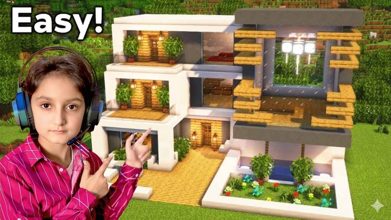Minecraft java edition easy starter House tutorial - YouTube