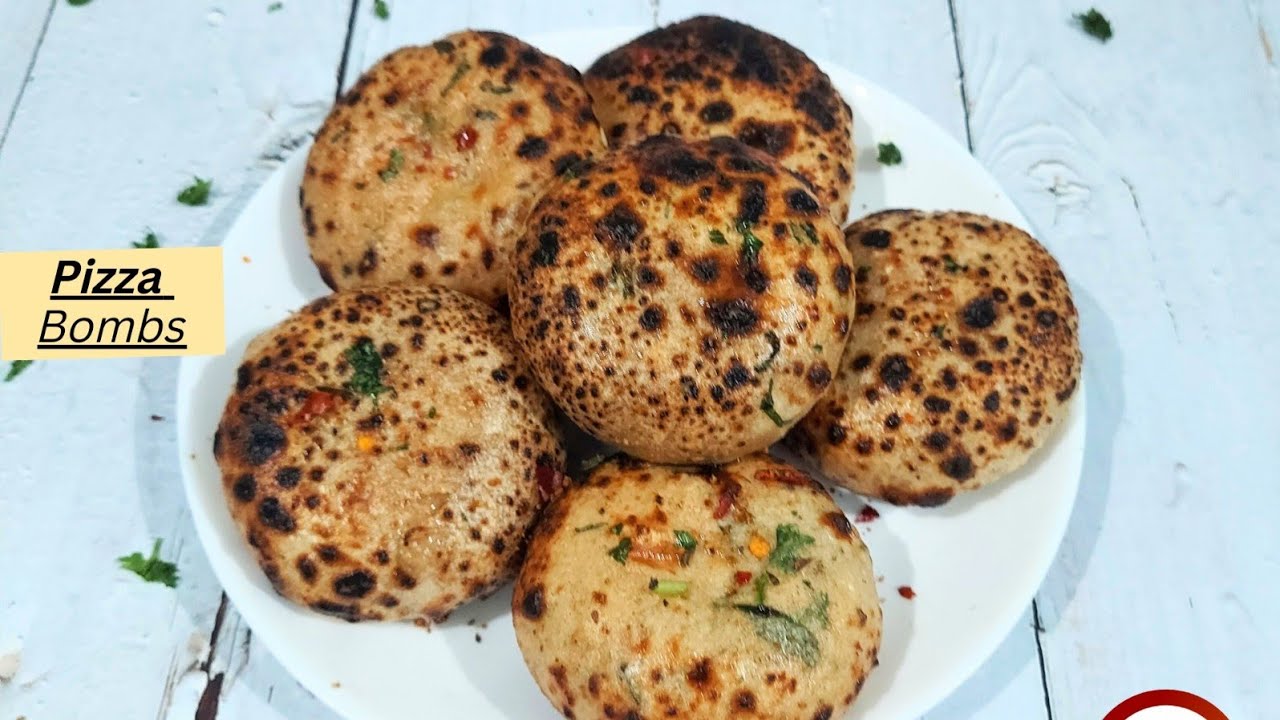 Cheesy Pizza Bombs Recipe Without Oven 🔥 | Tawa Pizza Bomb | Easy Kids Tiffin Snack 😍🔥