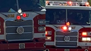 DCFD Hazmat 1 and support unit responding