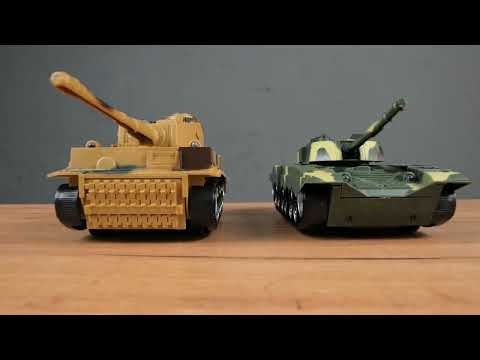 Танковий бій на радіокеруванні 369-23, 2 танки, фари, що світяться, 2 акумулятори 3,7 V, видео 1