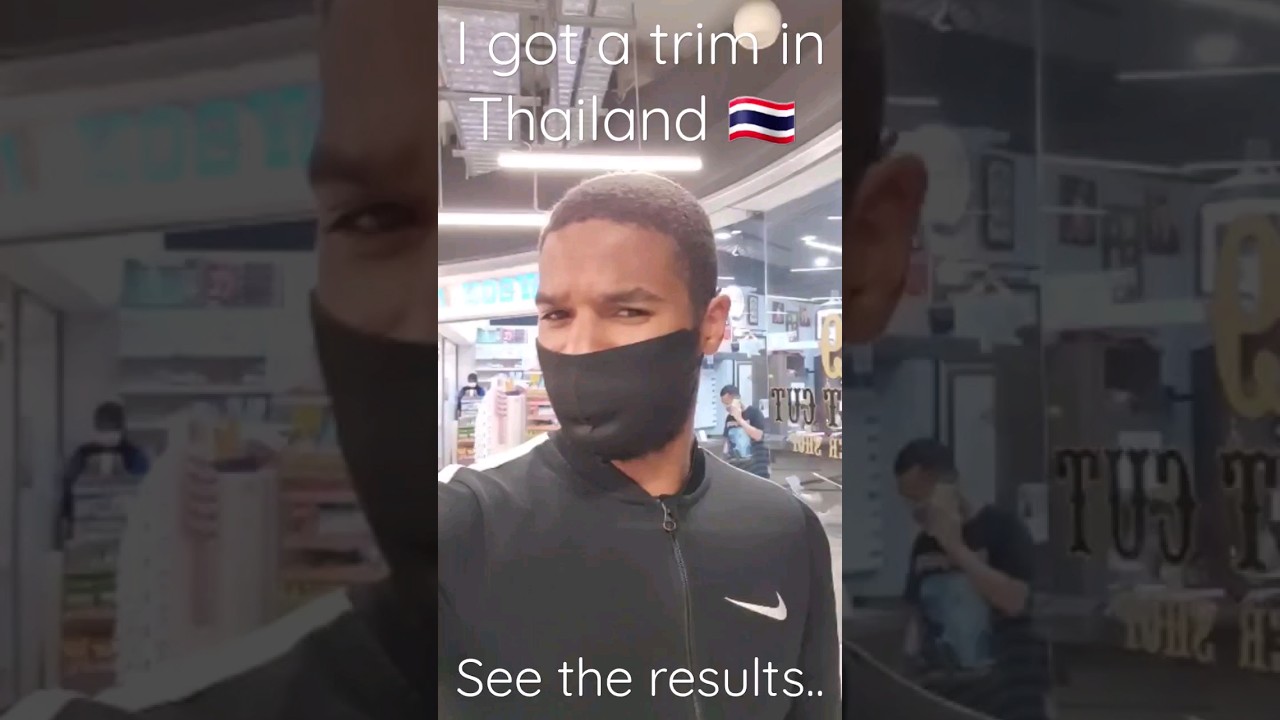 I got a haircut in Bangkok Thailand #barber #barbershop #thailand #bangkok #travel #trending 🇹🇭