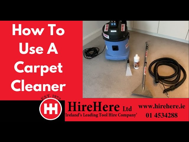 How To Use A Carpet Cleaner You