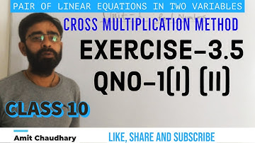 Cross Multiplication method | Pair of Linear equations in two variables | class 10 | Maths CBSE |