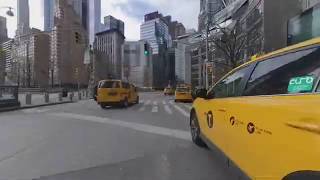 Empty New York. 3D 180 VR Ride through Manhattan NY during the corona virus quarantine