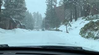 Mammoth West driveway in snow