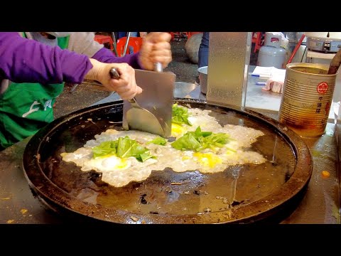 台灣宜蘭羅東夜市小吃美食 蚵仔煎 碳烤雞翅 一串心 /TAIWAN Street food luodong night market