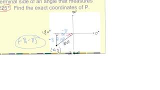 13 3 finding a point on a circle using exact trig values ex  3