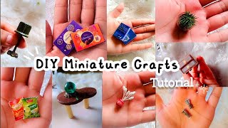 DIY Miniature Home Accessories || Miniatures for 3d Photo Frame/ Shadow Box / Doll House...