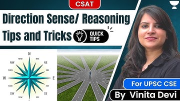 Direction Sense/ Reasoning Tips and Tricks I CSAT I UPSC CSE I By Vinita Devi