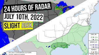 24 hours of weather radar July 10th, 2022 - ADHD version