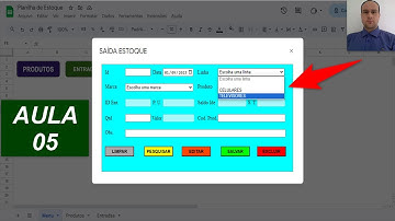 Capturar Lista e Carregar Combobox ao Iniciar Formulário Apps Script - Planilha Google - Aula 05