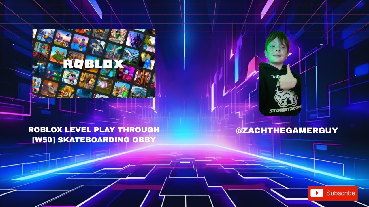 Roblox Skateboarding Obby - W50 level playthrough!