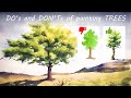 Watercolor Painting Tree Tutorial 5 Do's and Don'ts