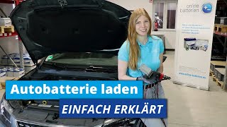 Autobatterie Laden Ladegerät Anschließen Tutorial