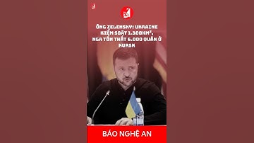 Ông Zelensky: Ukraine kiểm soát 1.300km2, Nga tổn thất 6.000 quân ở Kursk #baonghean  #shorts