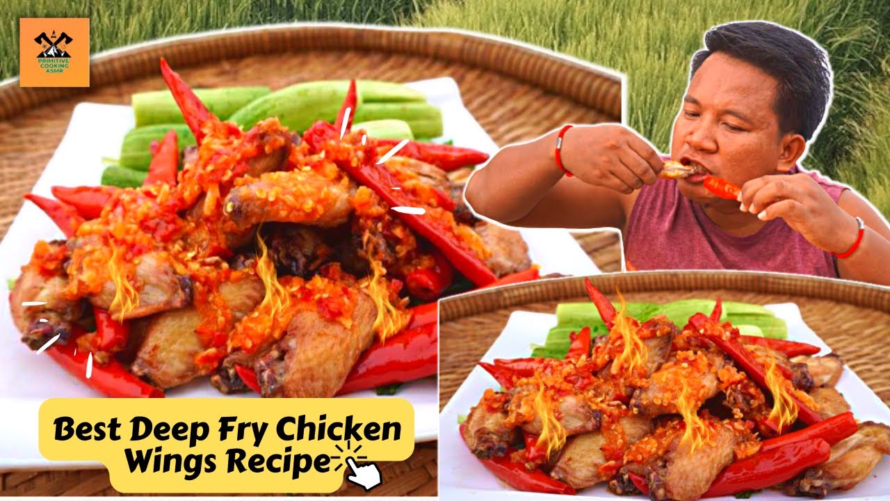 Deep Fry Chicken Wings Cooking Outdoors with Nature Best Deep Fry Chicken Wings Recipe [So