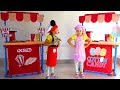 Ksysha VS Ksenia neighbor pretend play Ice Cream Shop