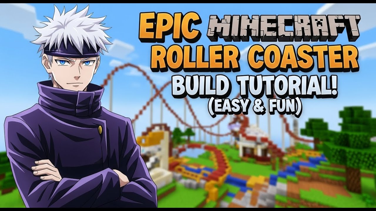 EPIC Minecraft Roller Coaster Build Tutorial! (Easy & Fun) 🎢