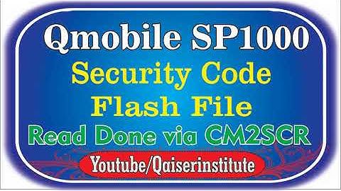 QMOBILE SP1000 Flash File & Phone Lock Read Done by Qaiserinstitute