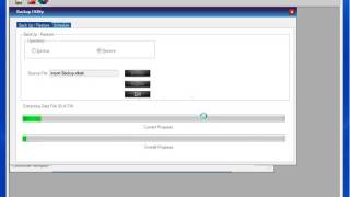 Using the data backup and restore utility